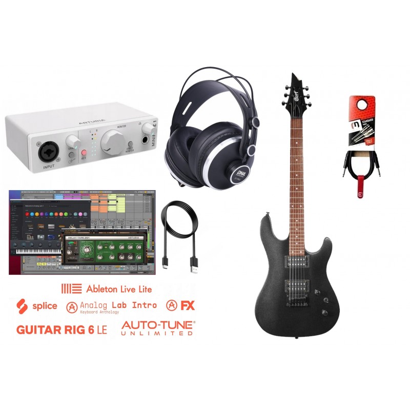 Zestaw do nagrywania gitary + interfejs + słuchawki 018 - 1