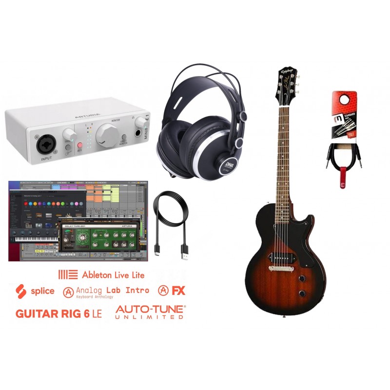 Zestaw do nagrywania gitary + interfejs + słuchawki 023 - 1