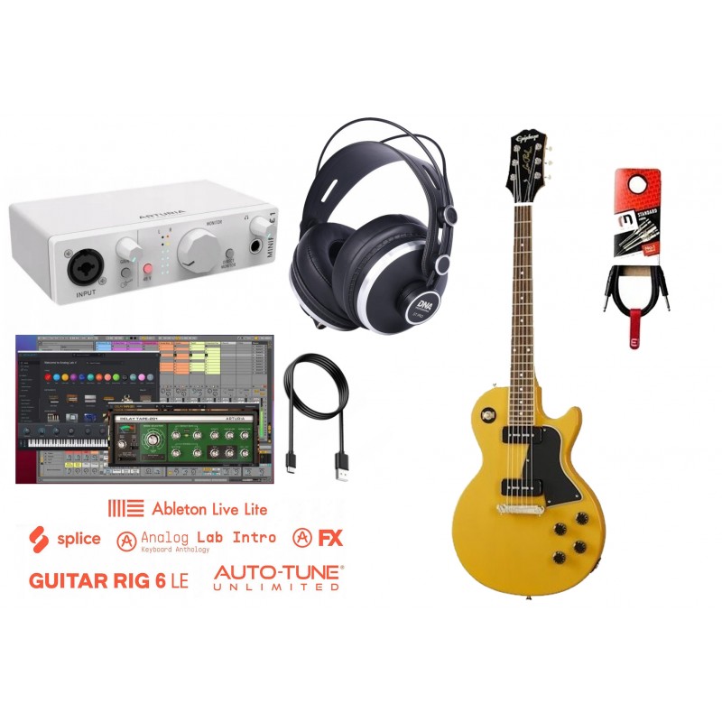 Zestaw do nagrywania gitary + interfejs + słuchawki 024 - 1