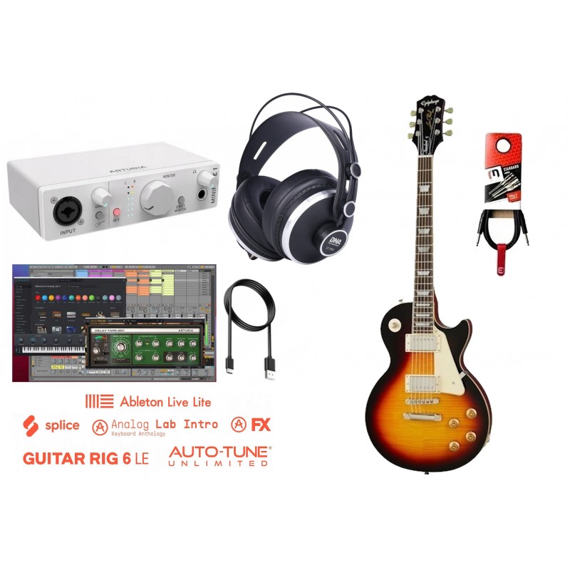 Zestaw do nagrywania gitary + interfejs + słuchawki 025 - 1
