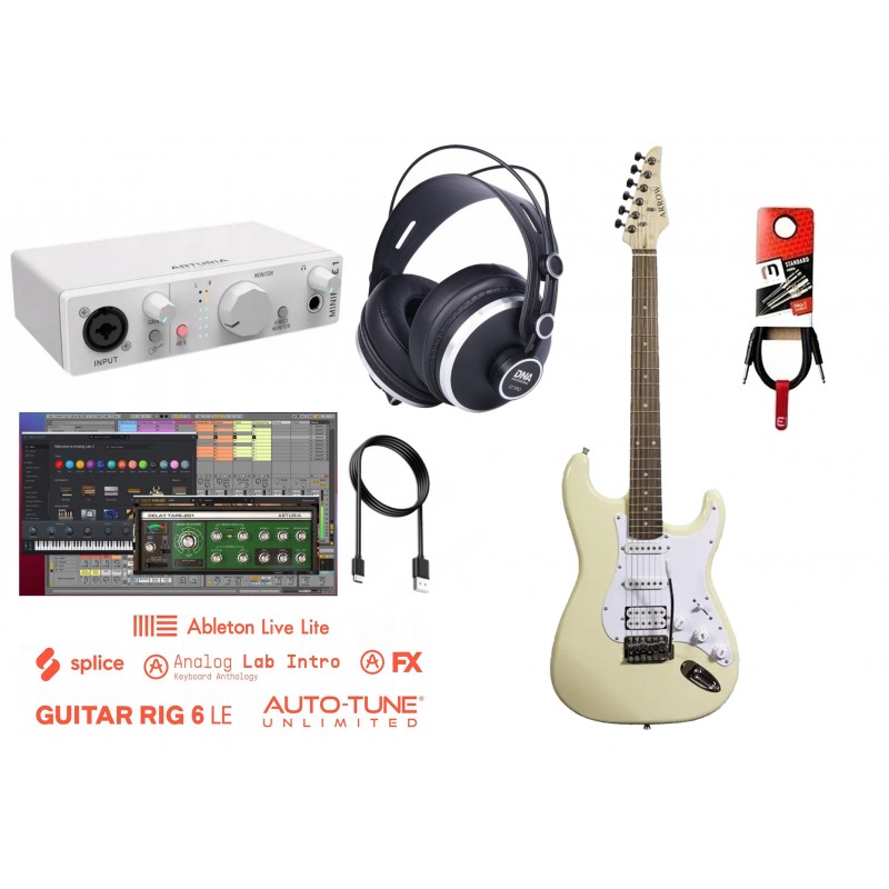 Zestaw do nagrywania gitary + interfejs + słuchawki 032 - 1