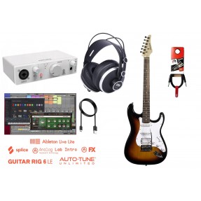 Zestaw do nagrywania gitary + interfejs + słuchawki 033 - 1