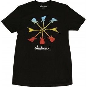 Jackson T-shirt męski Guitar Shapes czarny XXL - 1