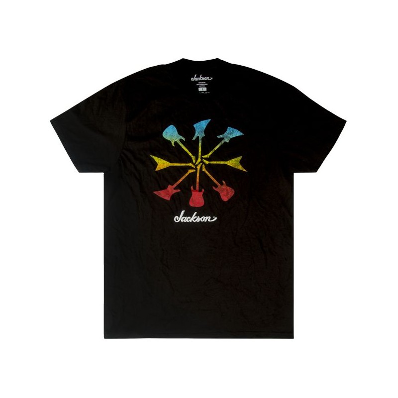 Jackson T-shirt męski Guitar Shapes czarny S - 1