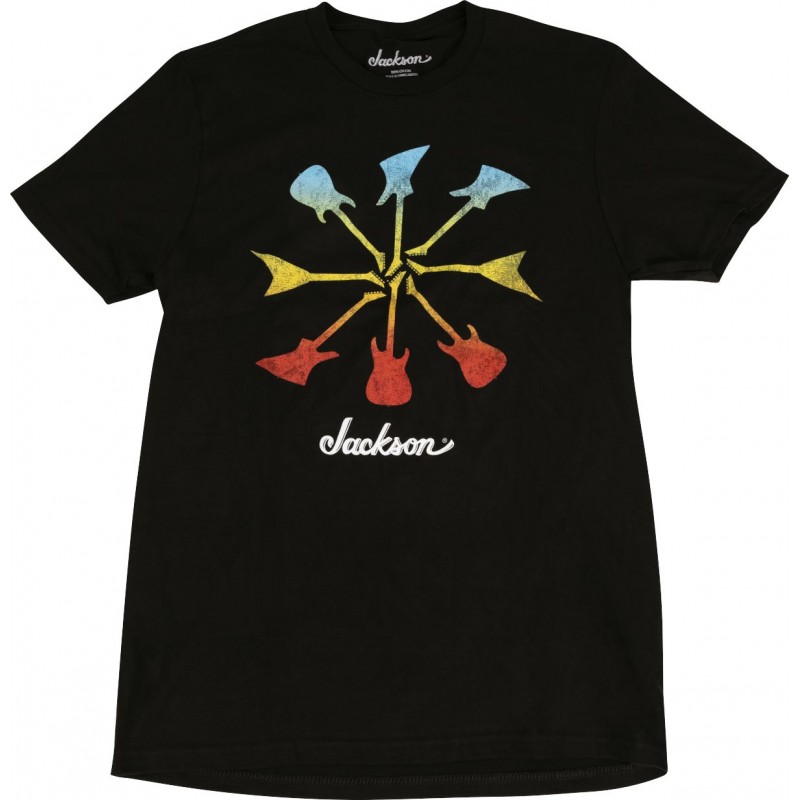 Jackson T-shirt męski Guitar Shapes czarny M - 1
