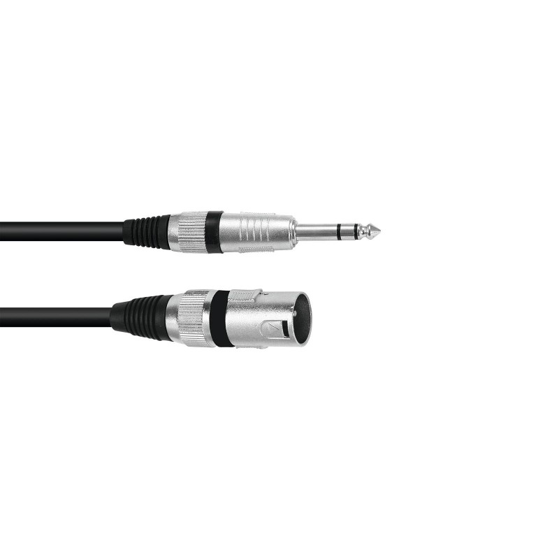 Omnitronic 3022075E - Kabel audio XLR męski - Jack stereo 6,3 mm 0,2 m - 1