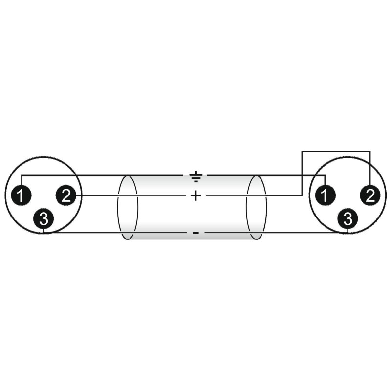 Omnitronic 3022075A - Kabel audio XLR męski - XLR męski 0,2 m - 2