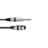 Omnitronic 3022516L - Kabel audio XLR żeński - Jack mono 6,3 mm 0,9 m - 1