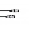 Omnitronic 3022075B - Kabel mikrofonowy XLR męski - XLR żeński 0,2 m - 1