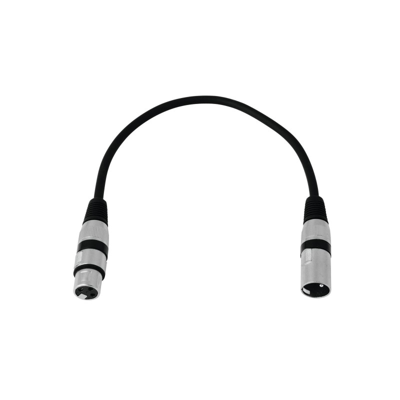 Omnitronic 3022075B - Kabel mikrofonowy XLR męski - XLR żeński 0,2 m - 2