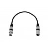 Omnitronic 3022075B - Kabel mikrofonowy XLR męski - XLR żeński 0,2 m - 2