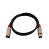 Omnitronic 3022045R - Kabel mikrofonowy XLR męski - XLR żeński 1,5 m - 2