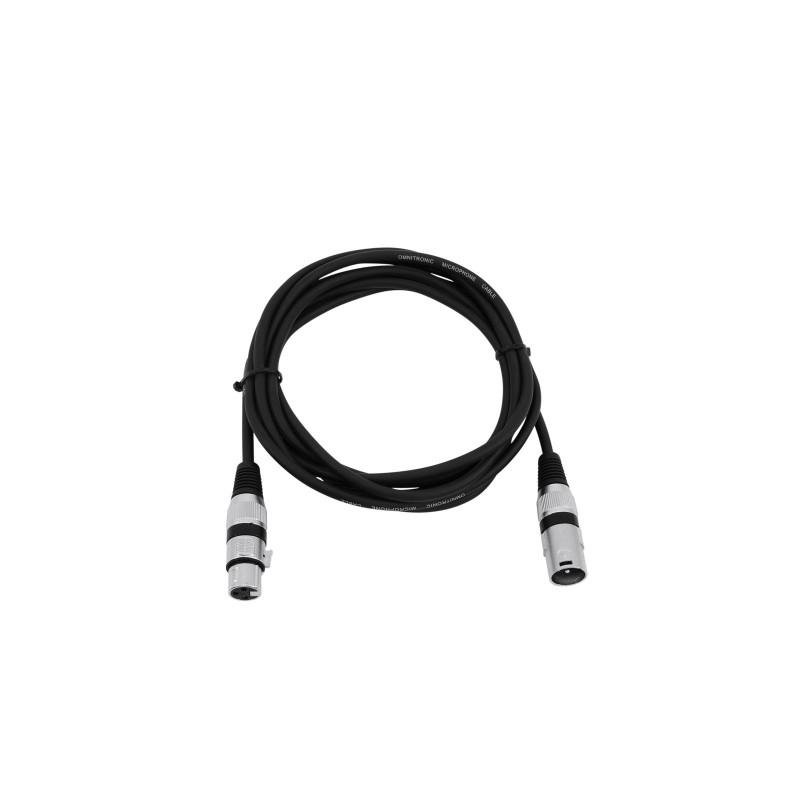 Omnitronic 3022047N - Kabel mikrofonowy XLR męski - XLR żeński 3 m - 2