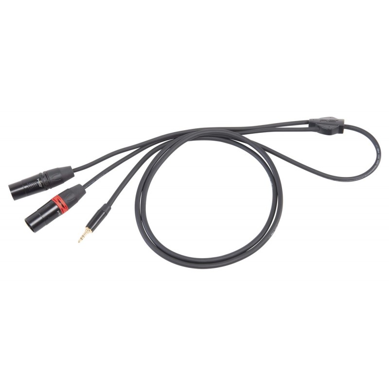 Kabel "STEREO" Jack 3,5 mm stereo - 2 x 3P męski XLR 1,8 m - 1