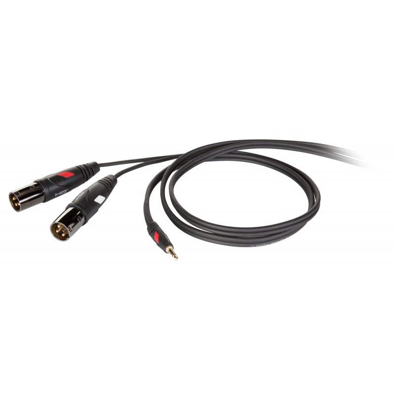 Kabel audio mini stereo Jack M - 2x XLR M 5 m - 1