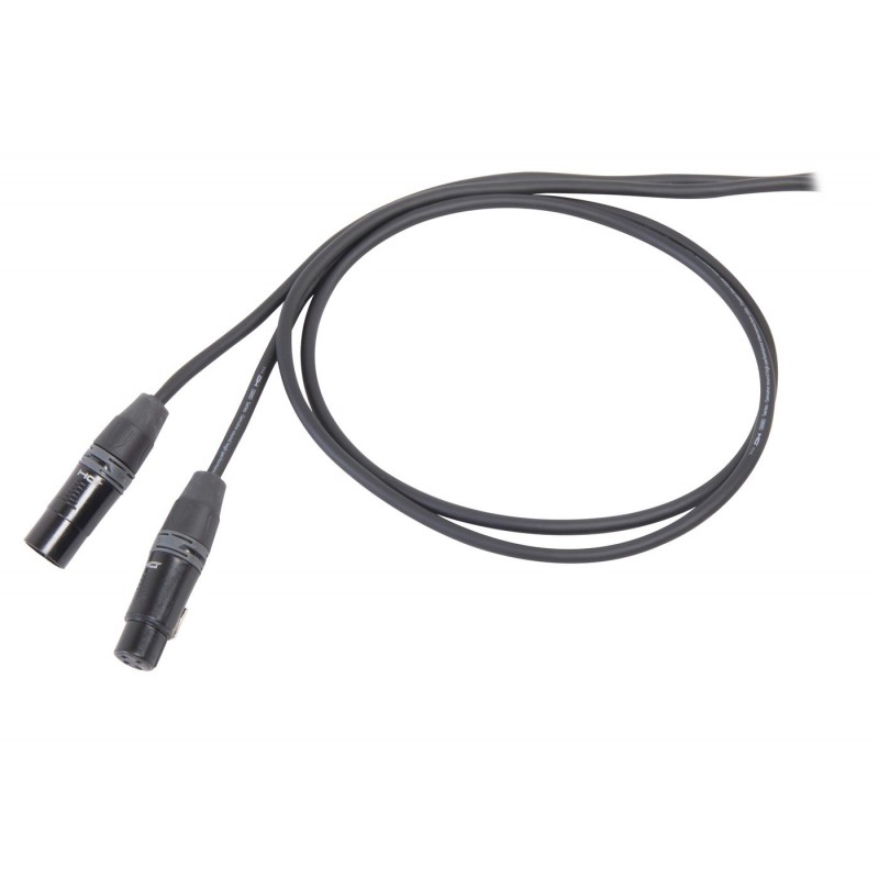 Kabel mikrofonowy XLR F - XLR M 1 m - 1