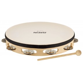 NINO Percussion NINO25 Drewniane tamburyno z naciągiem 10" - 1