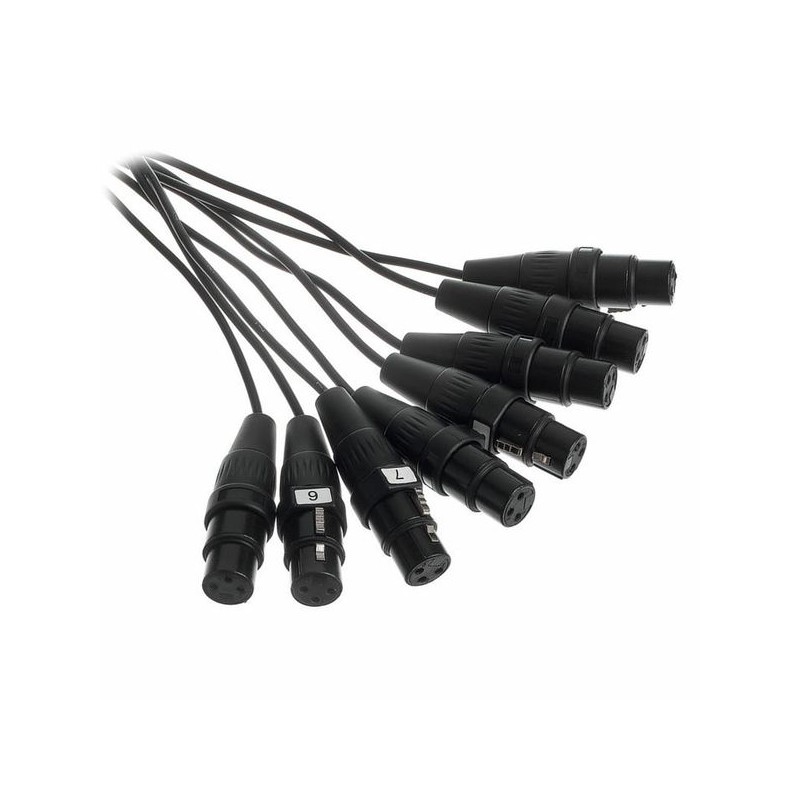 the sssnake SXX8100 - kabel multicore 8x XLR M - XLR F 10m - 2