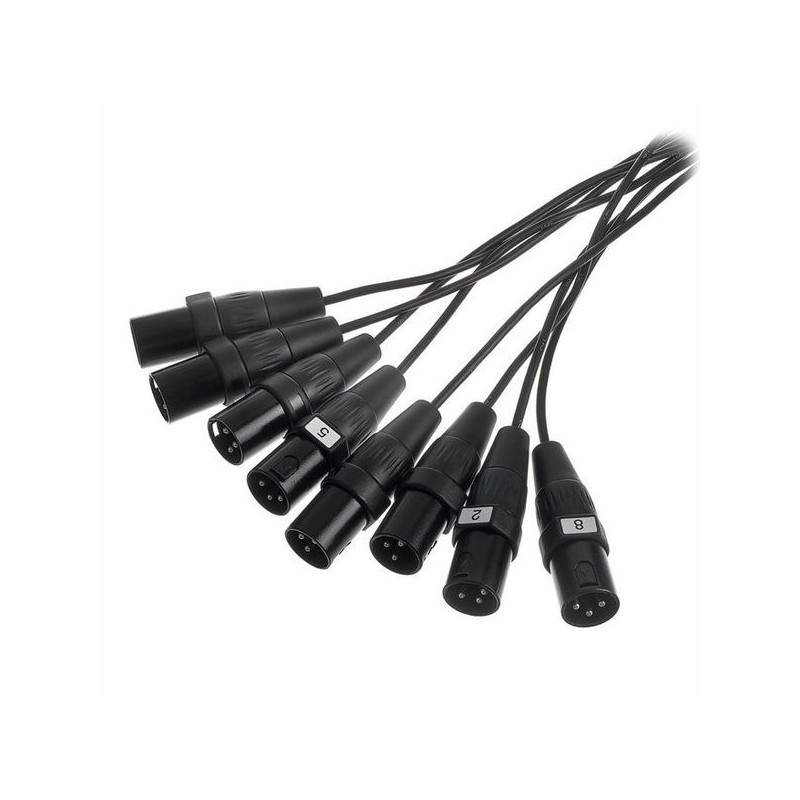 the sssnake SXX8100 - kabel multicore 8x XLR M - XLR F 10m - 3