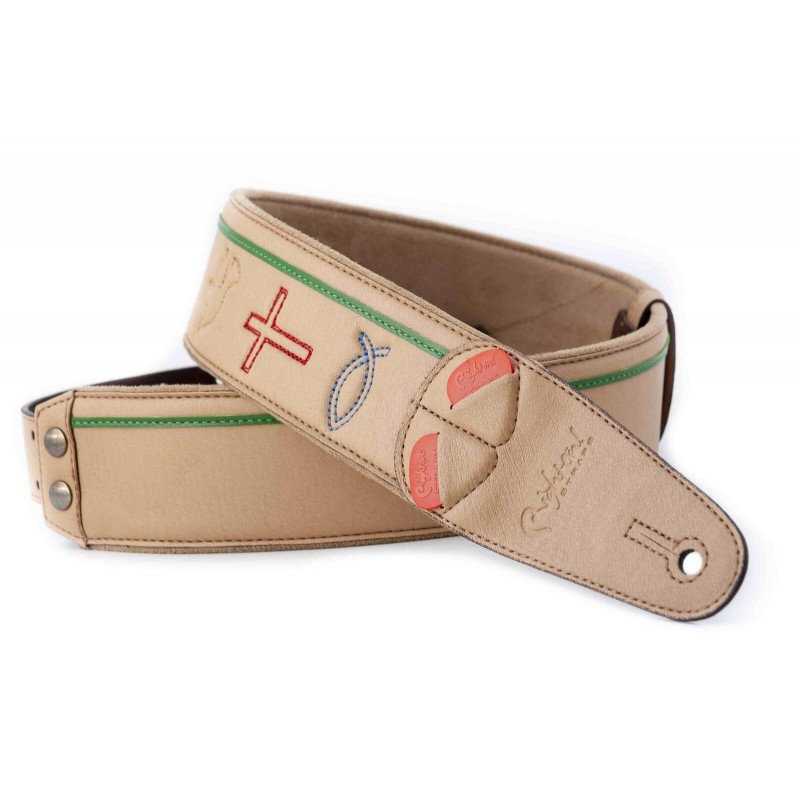 RightOn Miracle beige Mojo - pasek gitarowy - 3