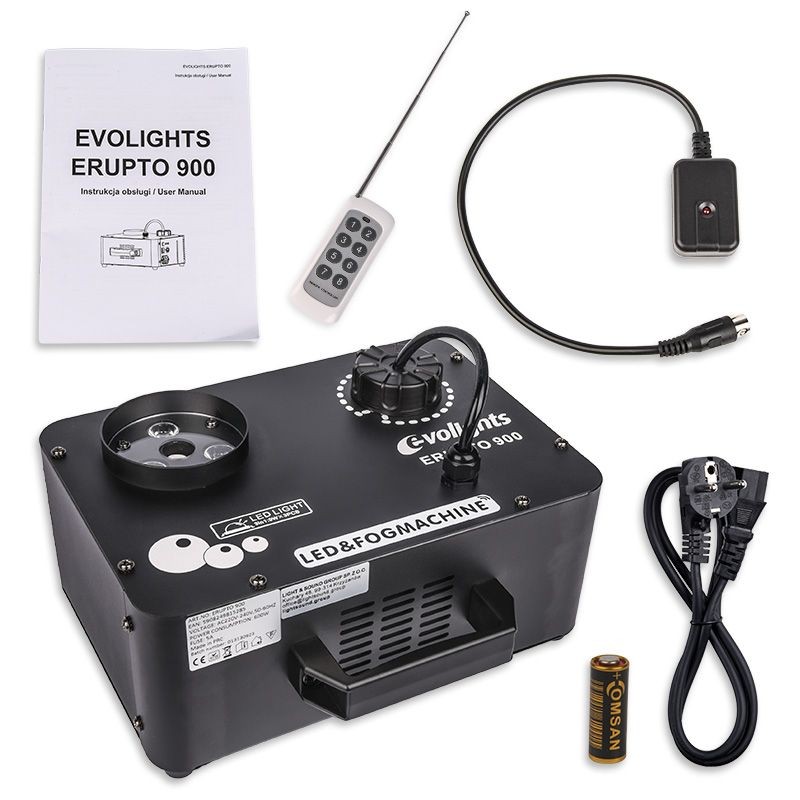 EvoLights ERUPTO 900 - wytwornica dymu pionowego mgły LED pilot - 5