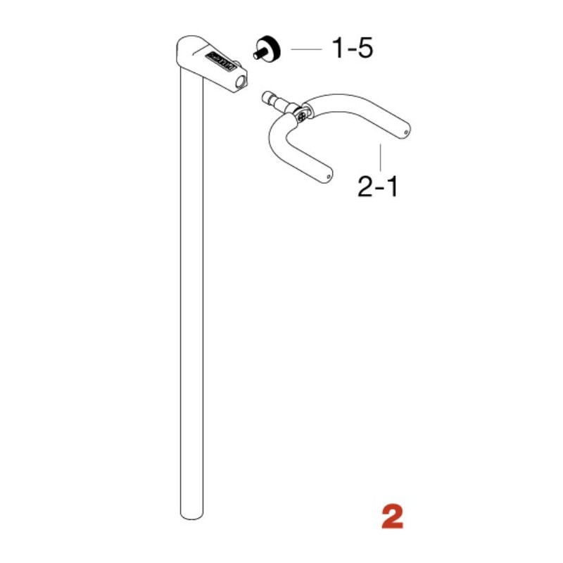 Tama 839-2N Zespół górnej rury dla statywu gitarowego 839 - 2