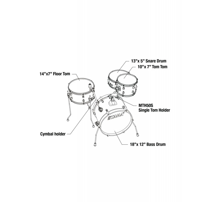 Tama LJL48S-SBO Zestaw perkusyjny Club Jam Shell Kit - 9