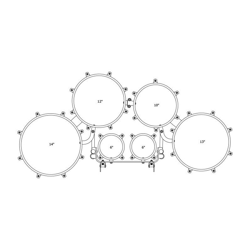 Tama M660234TL-TBF Marszowy bęben tenorowy Fieldstar Freedom - 6" / 6" / 10" / 12" / 13" / 14" - 1