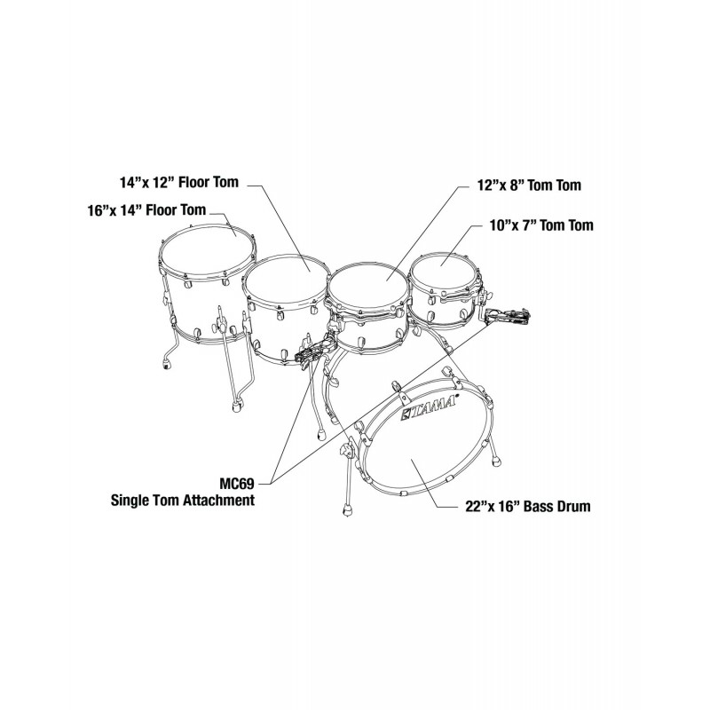 Tama MBS52RZS-CAR Zestaw perkusyjny Starclassic Performer Drum Kit - 12