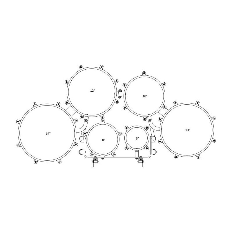 Tama MD680234L-DCF Marszowy bęben tenorowy Fieldstar Rudiment - 6" / 8" / 10" / 12" / 13" / 14" - 1