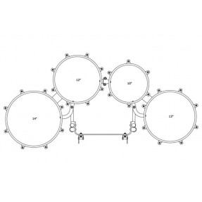 Tama MT0234K-SGW Marszowy bęben tenorowy Fieldstar Rudiment - 10" / 12" / 13" / 14" - 1