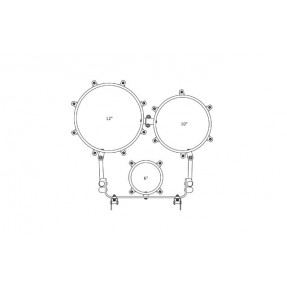 Tama MT602T-SBK Marszowy bęben tenorowy Fieldstar Rudiment - 6" / 10" / 12" - 1
