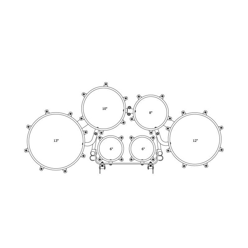 Tama MT668023K-SGW Marszowy bęben tenorowy Fieldstar Rudiment - 6" / 6" / 8" / 10" / 12" / 13" - 1