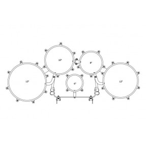 Tama MT68023K-SGW Marszowy bęben tenorowy Fieldstar Rudiment - 6" / 10" / 12" / 13" / 14" - 1
