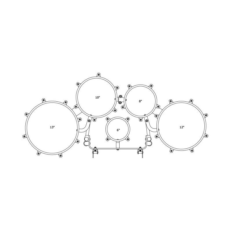 Tama MT68023T-SBK Marszowy bęben tenorowy Fieldstar Rudiment - 6" / 10" / 12" / 13" / 14" - 1