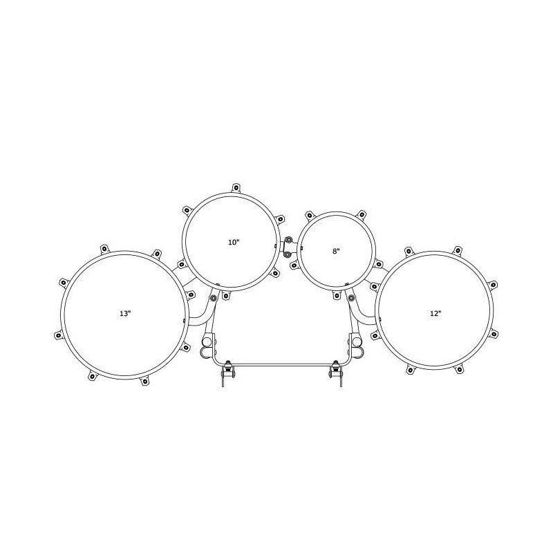 Tama MT8023K-SGW Marszowy bęben tenorowy Fieldstar Rudiment - 8" / 10" / 12" / 13" - 1