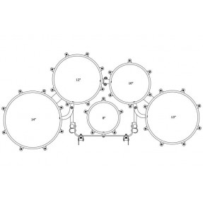 Tama MT8023L-DCF Marszowy bęben tenorowy Fieldstar Rudiment - 8" / 10" / 12" / 13" / 14" - 1