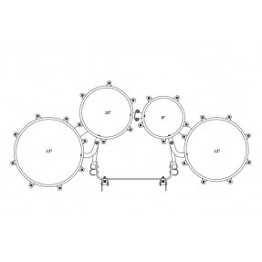 Tama MT8023T-SBK Marszowy bęben tenorowy Fieldstar Rudiment - 8" / 10" / 12" / 13" - 1