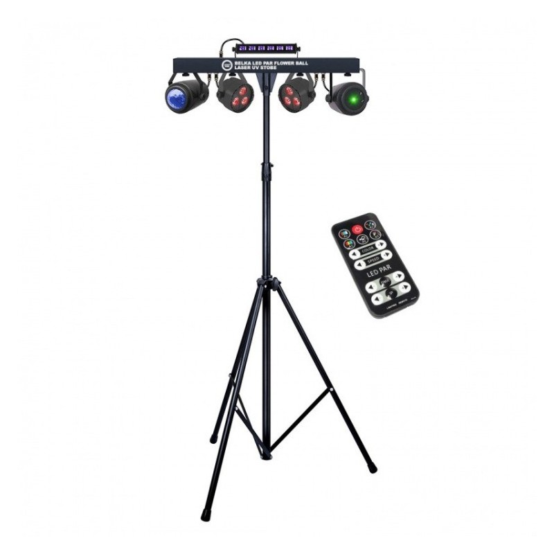 LIGHT4ME Belka LED PAR Flower Ball Laser UV - zestaw oświetleniowy