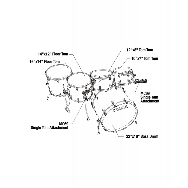Tama WBR52RZS-VMP Zestaw perkusyjny Starclassic Ducacover Walnut/Birch Shell Kit - 2
