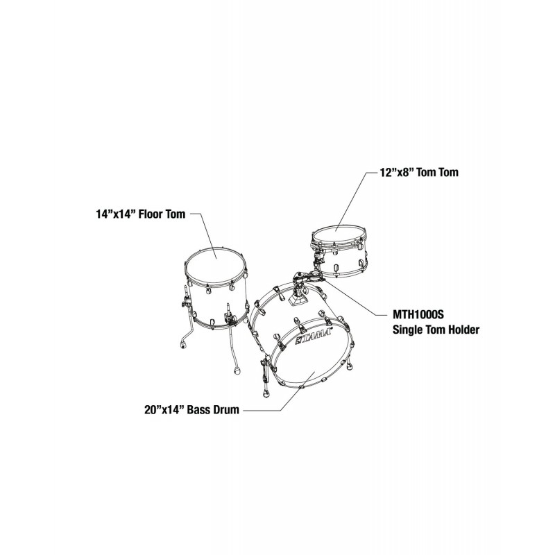 Tama WBS30RS-SAF Zestaw perkusyjny Starclassic Walnut Birch Shell Kit - 2