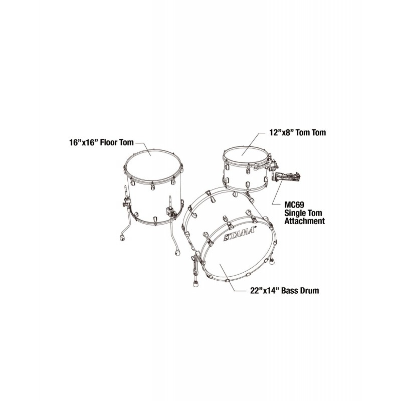 Tama WBS32RZS-LSO Zestaw perkusyjny Starclassic Walnut Birch Shell Kit - 8