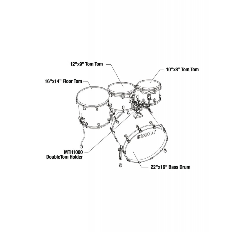 Tama WBS42S-SPF Zestaw perkusyjny Starclassic Lacquer Walnut/Birch Shell Kit - 8