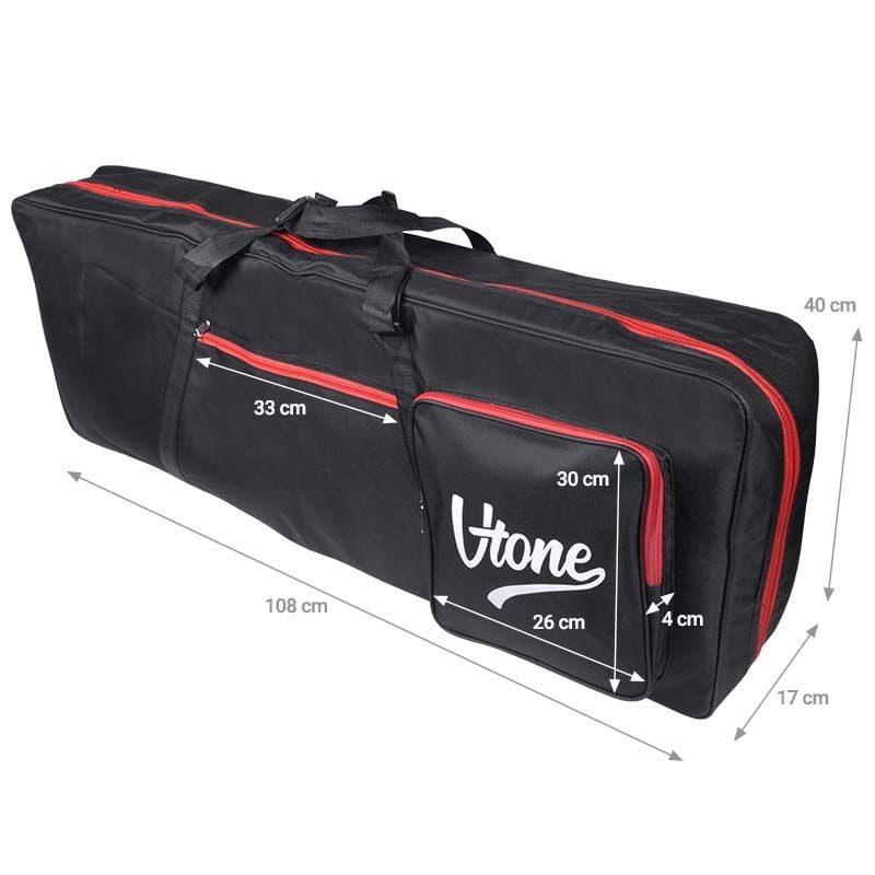 V-TONE KBC01 pokrowiec na keyboard 108 cm z szelkami na plecy - 2