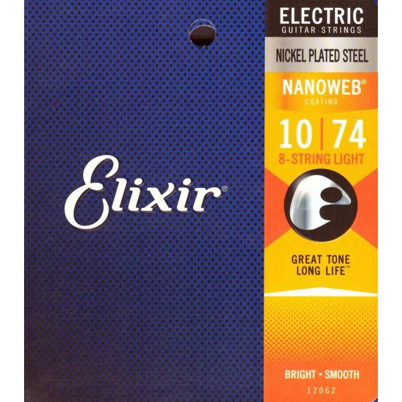 Elixir 12062 Light (10-74) NanoWeb - struny do gitary elektrycznej - 1