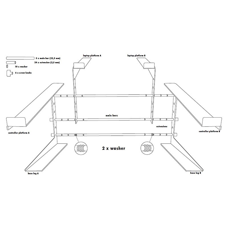 Stand4Me LT PRO statyw pod laptop/kontroler/mikser - 3