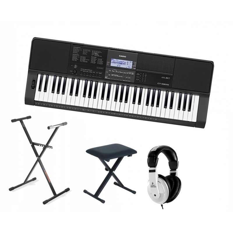 Keyboard Casio CT-X800 + statyw + ława + słuchawki - 1