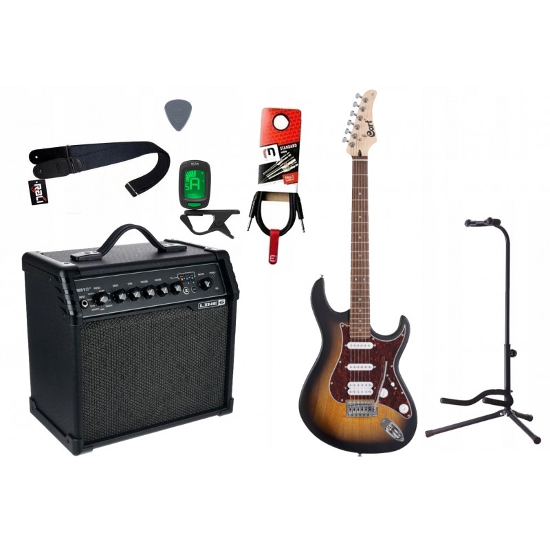 Gitara elektryczna + wzmacniacz 20W zestaw 1400 - 1