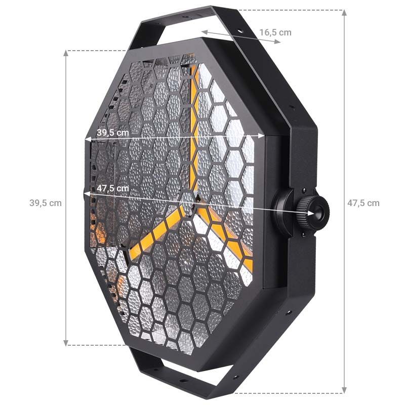 EVOLIGHTS LUMENO oświetlenie sceniczne retro vintage reflektor ciepły biały + RGB - 4