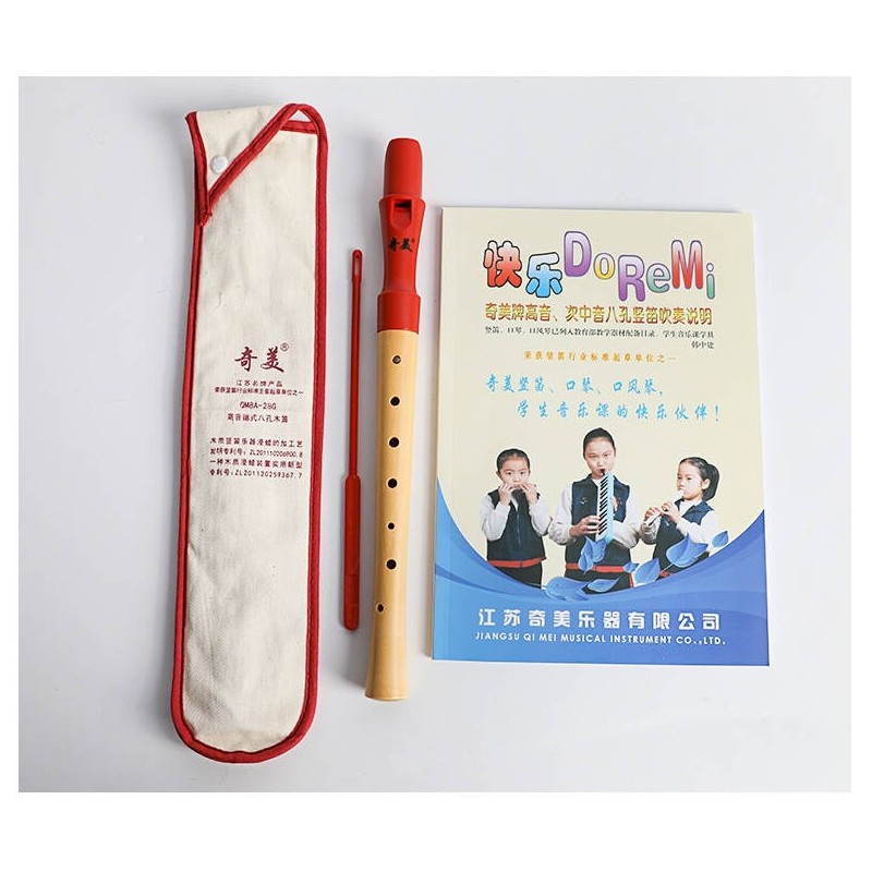 Flet prosty drewniany sopranowy QM8A-28G-Red - 8